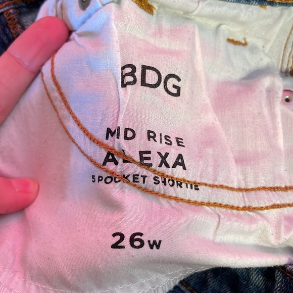 BDG Mid Rise Alexa Distressed Denim Shorts - Picture 10 of 10